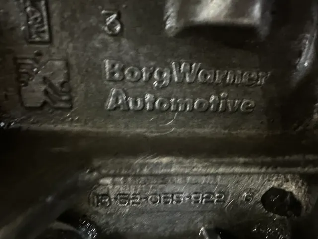 BorgWarner Automotive casting mark on gearbox housing