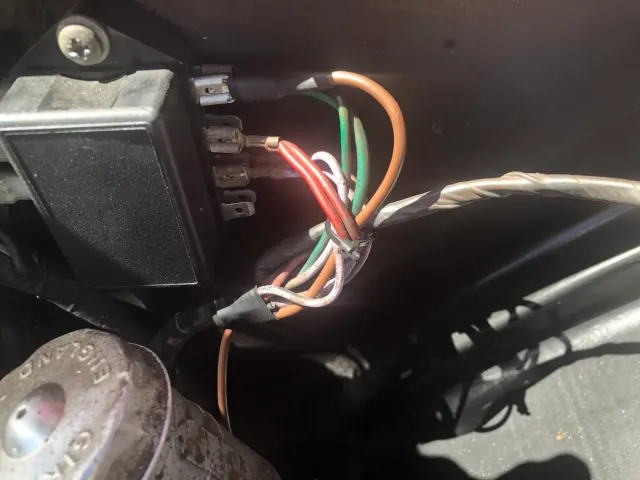 Wiring loom connector behind dashboard