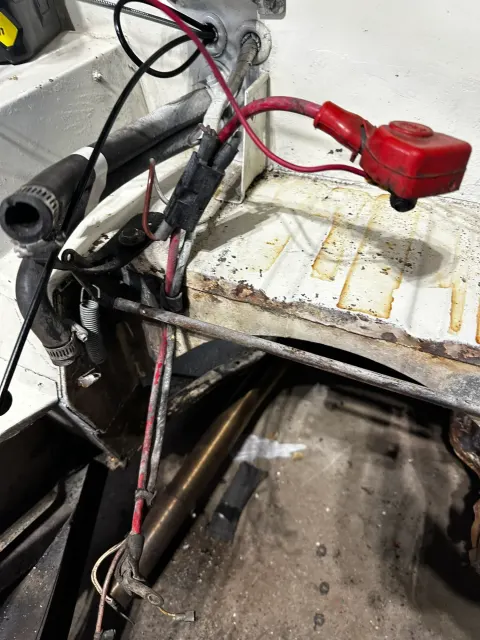 Battery cables and starter solenoid wiring