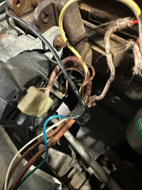 Deteriorated engine bay wiring and connector