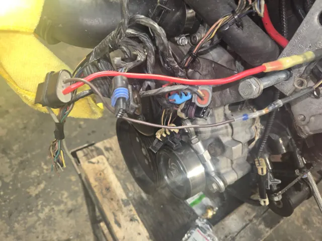 Modern engine bay wiring and fuel lines