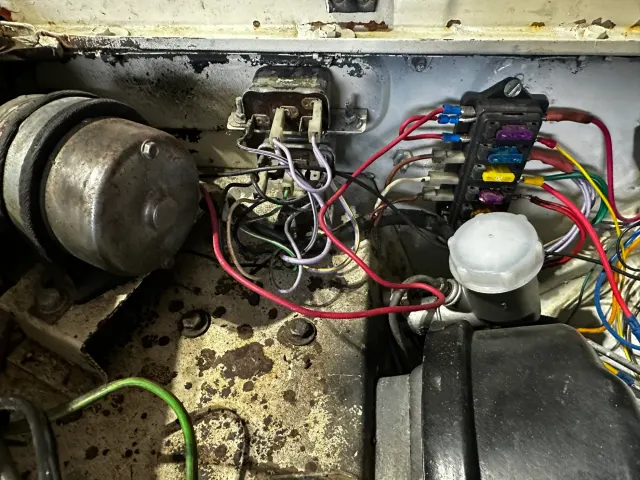 Engine bay fuse box and wiring loom