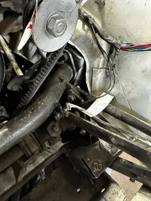 Engine bay wiring loom and steering column area